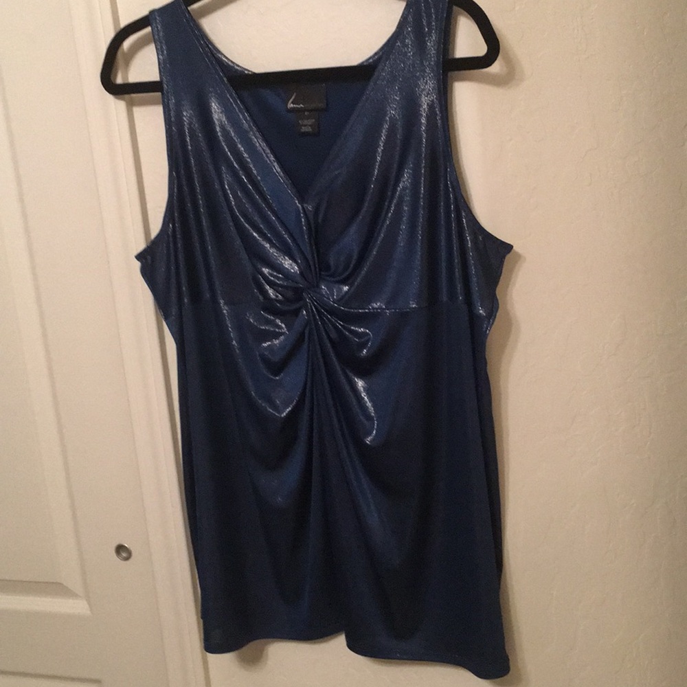 Dark blue shimmer top